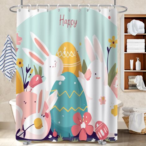 Rideau de bain en polyester 180x180 robuste polyester pour salle de bain pour salle de bain avec baignoire (1/5)