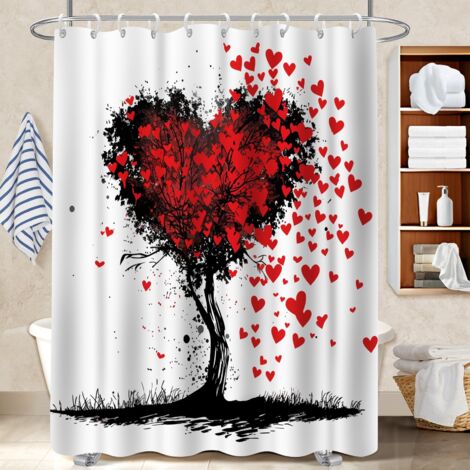 Rideau de bain en polyester 180x180 Élégant rideau étanche pour une déco unique (1/5)