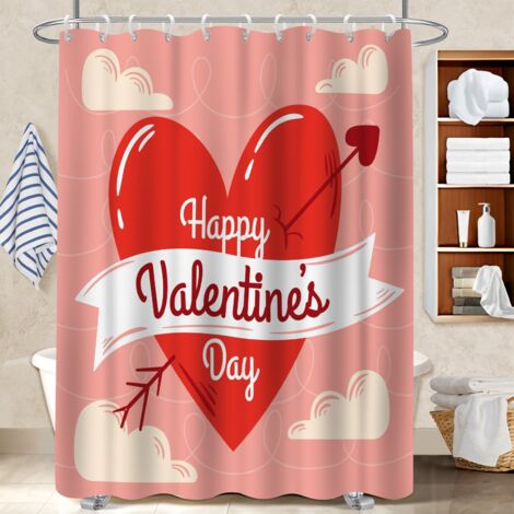 Rideau de bain imprimé polyester 180x180 esthétique housse de baignoire pour personne allergique (1/5)