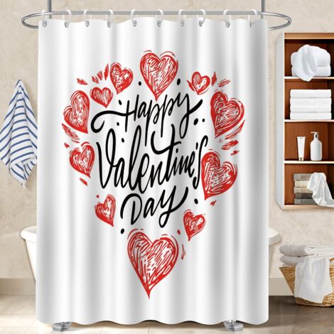 Voile de douche polyester 180x180 souple rideau imperméable pour une petite salle de bain (1/5)
