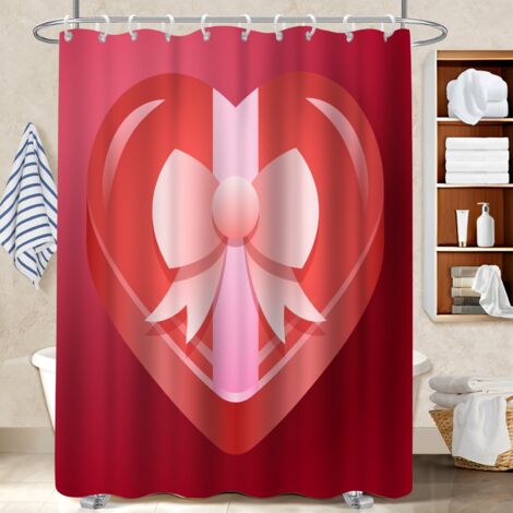 Kit rideau de douche en polyester 180x180 avec œillets polyester pour salle de bain pour délimiter l’espace dans une salle de bain ouverte (1/5)