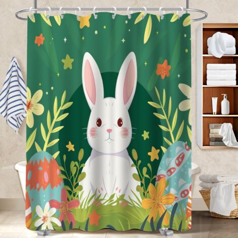 Rideau de bain en polyester 180x180 fluide rideau imperméable pour logement étudiant (1/5)
