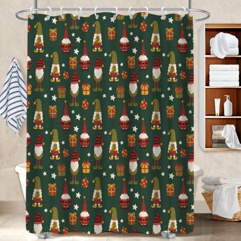 Rideau douche imperméable polyester 180x180 poids lesté voile de douche pour idée cadeau pour pendaison de crémaillère (1/5)