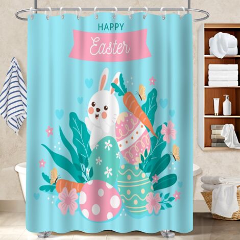 Kit rideau de douche en polyester 180x180 artistique bâche de douche pour maison de vacances au bord de la mer (1/5)