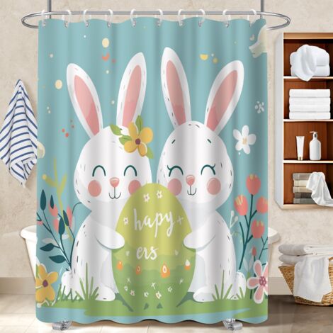 Rideau de bain en polyester 180x180 stylé housse de baignoire pour rafraîchir sa salle de bain (1/5)