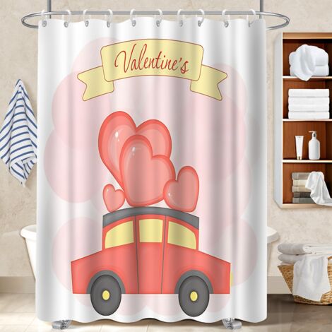 Voile de douche polyester 180x180 esthétique séparation douche pour personne à mobilité réduite (1/5)