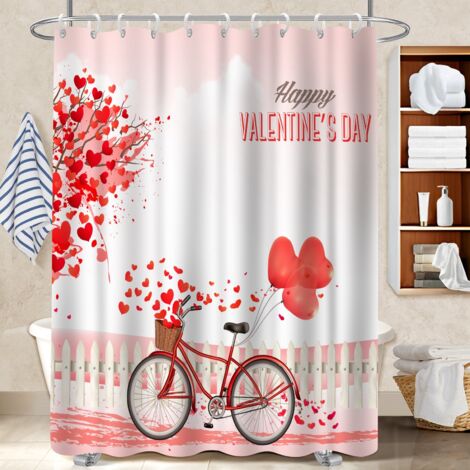 Rideau douche imperméable polyester 180x180 décoratif rideau séchage rapide pour un moment de détente absolue (1/5)