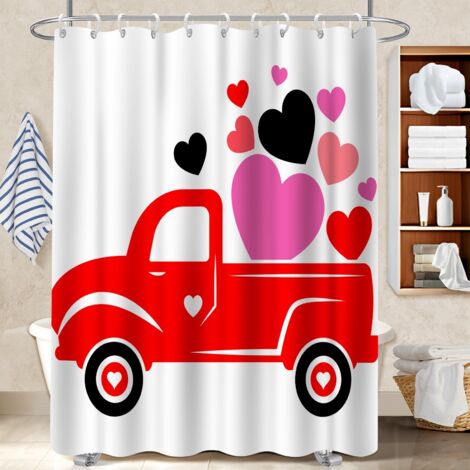 Rideau douche imperméable polyester 180x180 bordure lestée housse de baignoire pour salle de bain avec baignoire (1/5)