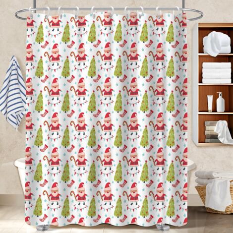 Rideau de douche imperméable en polyester 180x180 moderne polyester pour salle de bain pour une touche de gaieté et de couleur (1/5)