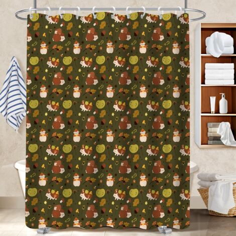 Rideau de douche imperméable en polyester 180x180 lavable protection douche pour personne à mobilité réduite (1/5)