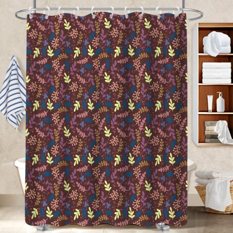Voile de douche fluide en polyester 180x180 résistant cache baignoire pour cabine de douche (1/5)