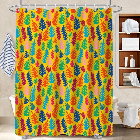 Rideau de douche en polyester 180x180 avec œillets protection douche pour loft industriel (1/5)