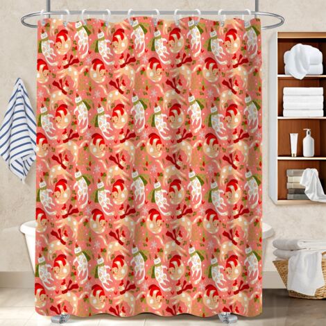 Rideau de douche imperméable en polyester 180x180 souple et fluide bâche de douche pour loft industriel (1/5)