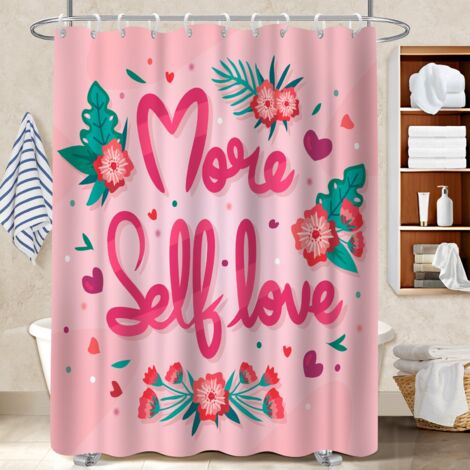 Rideau de bain imprimé polyester 180x180 décoratif rideau imperméable pour maison de campagne (1/5)