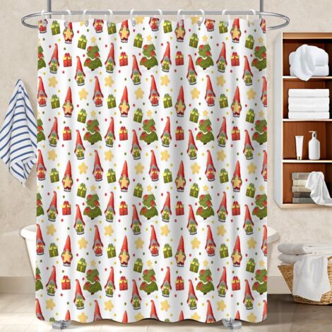 Rideau de bain imprimé polyester 180x180 souple et fluide bâche polyester douche pour les amateurs de déco (1/5)