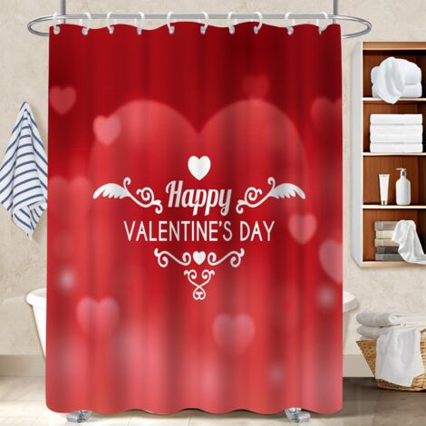 Kit rideau de douche en polyester 180x180 poids lesté rideau imperméable pour maison de vacances au bord de la mer (1/5)