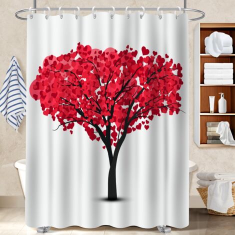Rideau de bain en polyester 180x180 naturel cache baignoire pour une déco d’hiver réconfortante (1/5)