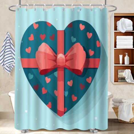 Rideau de bain en polyester 180x180 naturel housse de baignoire pour famille nombreuse (1/5)