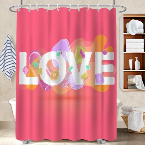 Rideau douche imperméable polyester 180x180 déco d‘intérieur rideau imperméable pour maison de vacances au bord de la mer (1/5)