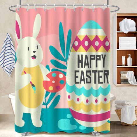 Rideau de bain en polyester 180x180 original rideau imperméable pour appartement (1/5)
