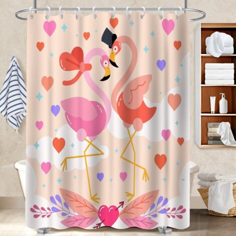 Rideau douche imperméable polyester 180x180 original rideau imperméable pour logement étudiant (1/5)