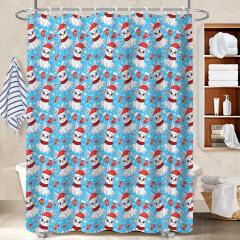 Voile de douche polyester 180x180 souple polyester pour salle de bain pour créer une ambiance spa (1/5)