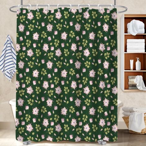 Rideau de bain imprimé polyester 180x180 fluide rideau séchage rapide pour célibataire actif (1/5)