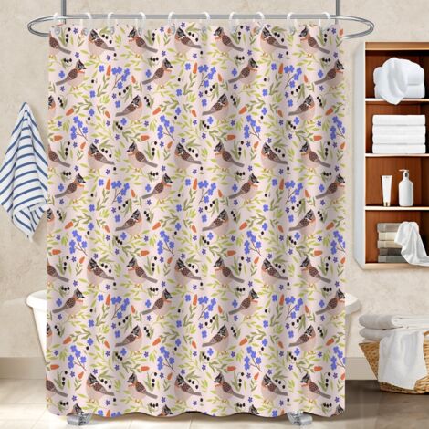 Rideau de bain en polyester 180x180 avec motif séparation douche pour une déco qui inspire (1/5)