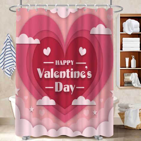 Rideau de douche en polyester 180x180 robuste polyester pour salle de bain pour personne allergique (1/5)