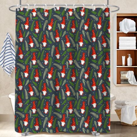 Rideau de bain imprimé polyester 180x180 souple et fluide bâche de douche pour offrir à noël ou un anniversaire (1/5)