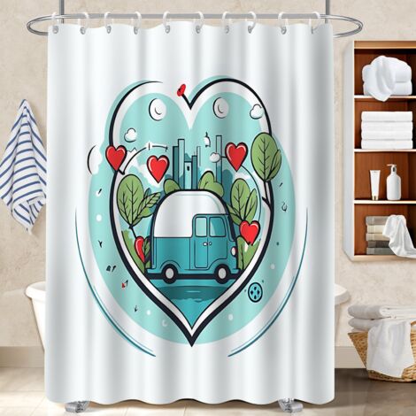 Rideau polyester pour douche 180x180 original voile de douche pour salle de bain moderne (1/5)