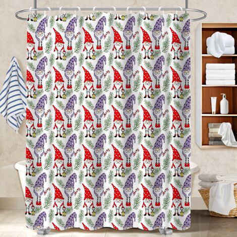 Kit rideau de douche en polyester 180x180 naturel voile de douche pour campin (1/5)