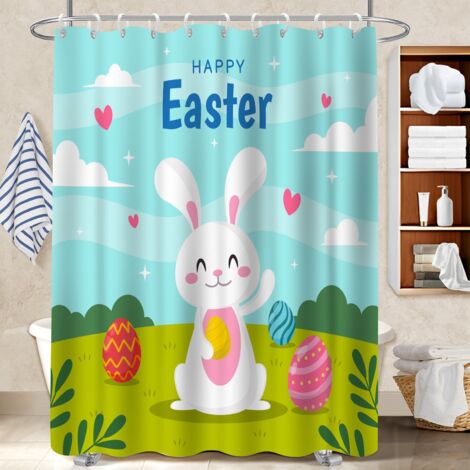Voile de douche polyester 180x180 Étanche voile de douche pour une petite salle de bain (1/5)