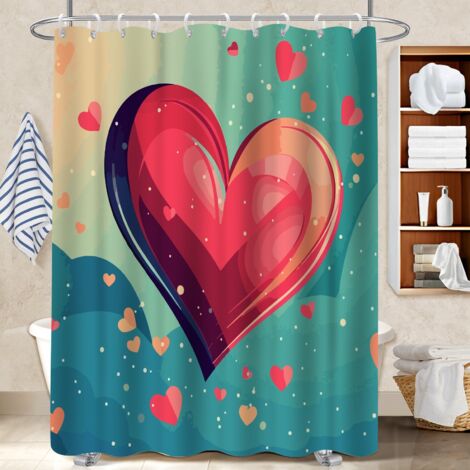 Rideau douche imperméable polyester 180x180 artistique polyester pour salle de bain pour se sentir en vacances chez soi (1/5)
