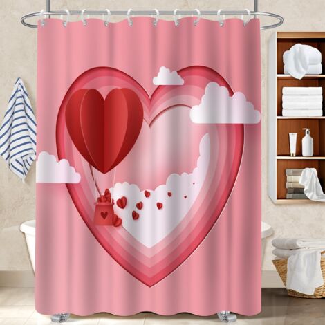 Rideau de douche tissu polyester 180x180 Étanche protection douche pour cabine de douche (1/5)