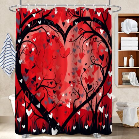 Kit rideau de douche en polyester 180x180 lavable séparation douche pour se sentir en vacances chez soi (1/5)