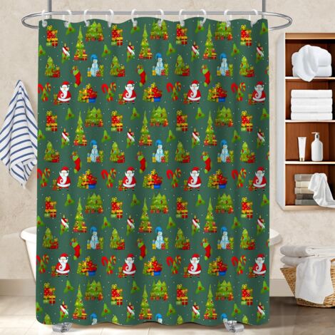 Rideau de bain imprimé polyester 180x180 poids aux ourlets rideau séchage rapide pour salon de coiffure (1/5)