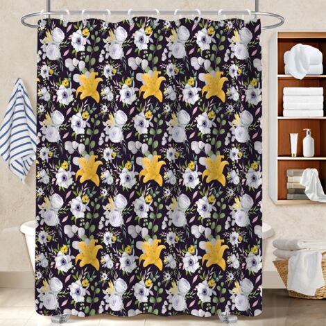 Kit rideau de douche en polyester 180x180 Évasion housse de baignoire pour une petite salle de bain (1/5)