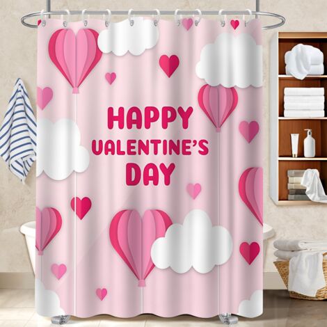 Rideau de bain en polyester 180x180 avec œillets voile de douche pour un coin douche ressourçant (1/5)