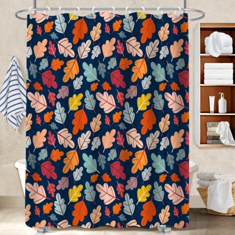 Rideau de bain imprimé polyester 180x180 séchage rapide voile de douche pour un printemps fleuri dans la salle de bain (1/5)