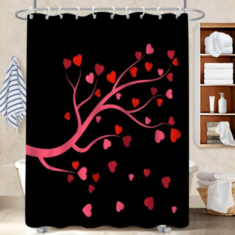 Rideau de douche tissu polyester 180x180 lavable séparation douche pour protéger le sol des éclaboussures efficacement (1/5)