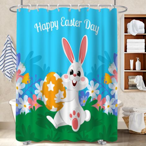 Rideau de douche en polyester 180x180 souple et fluide cache baignoire pour salle de bain moderne (1/5)