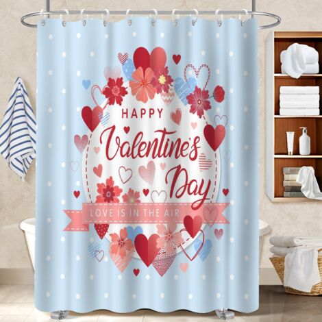 Rideau de douche tissu polyester 180x180 esthétique cache baignoire pour une petite salle de bain (1/5)