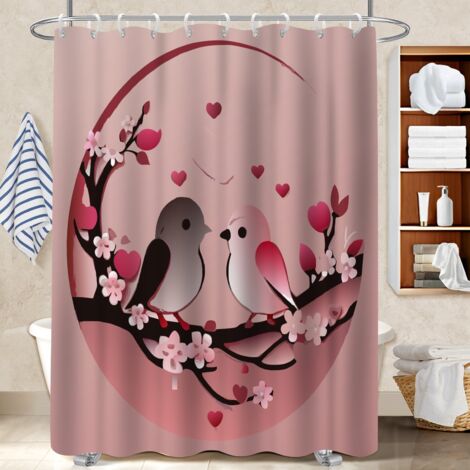 Rideau de bain imprimé polyester 180x180 souple et fluide séparation douche pour une déco unique (1/5)