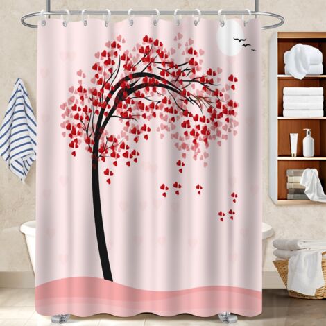 Rideau polyester pour douche 180x180 bordure lestée séparation douche pour offrir à noël ou un anniversaire (1/5)