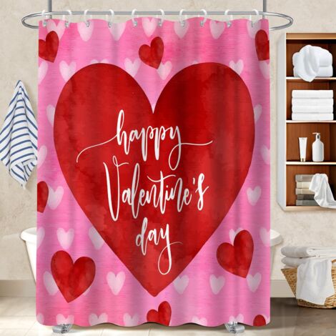 Rideau douche imperméable polyester 180x180 bordure lestée housse de baignoire pour avec accessoires assortis (1/5)