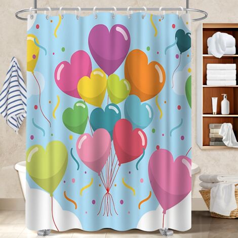 Rideau polyester pour douche 180x180 original séparation douche pour un printemps fleuri dans la salle de bain (1/5)