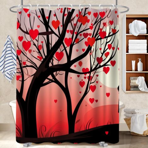 Rideau de bain en polyester 180x180 avec 12 œillets protection douche pour un coin douche ressourçant (1/5)