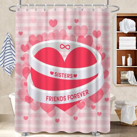 Rideau de douche en polyester 180x180 poids lesté housse de baignoire pour un relooking rapide de sa salle de bain (1/5)
