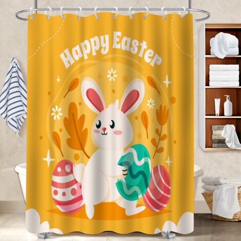 Rideau de bain imprimé polyester 180x180 séchage rapide rideau imperméable pour famille nombreuse (1/5)